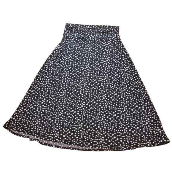 2 Lot LulaRoe Women's Maxi Skirt Plus Size 3X Polka Dot Paisley Fold Over Waist - Picture 3 of 11